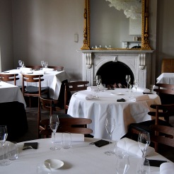 The Front Room; one of the three dining rooms, with the others being the Riedel Room, and the Birch Room.